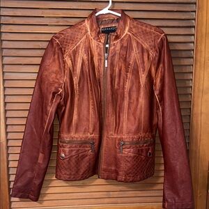 Bernardo Rich Brown Leather Jacket